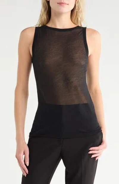 Helmut Lang Reversible Sheer Cotton Tank Top