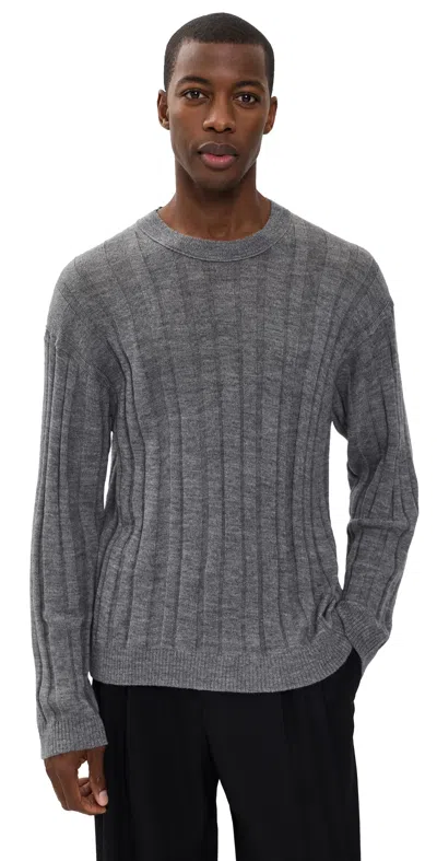 Helmut Lang Rib Crew Sweater Dark Grey