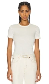 Helmut Lang Rib Tee In 象牙白