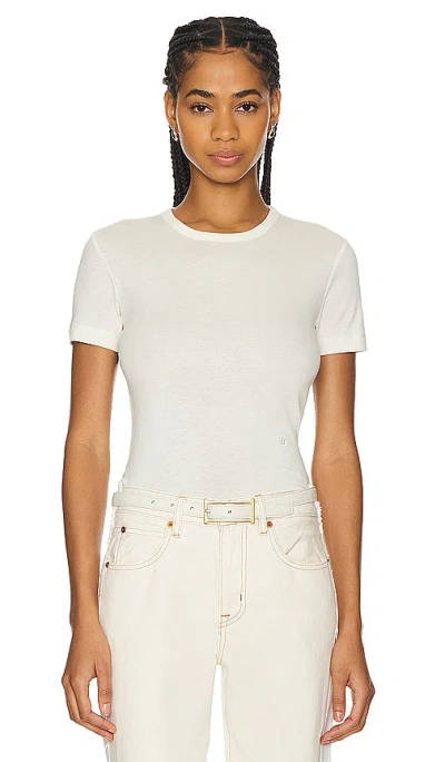 Helmut Lang Rib Tee In 象牙白
