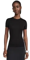 Helmut Lang Classic Short-sleeve Rib Tee In Black