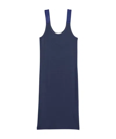 Helmut Lang Rib Vest Skirt In Blue