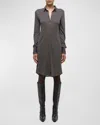 HELMUT LANG RIBBED BUTTON-FRONT DRESS