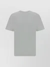 HELMUT LANG RIBBED CREW NECK COTTON T-SHIRT WITH SHORT SLEEVES