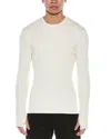Helmut Lang Ribbed Crewneck Sweater In White