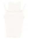 Helmut Lang Ribbed Tank Top In White