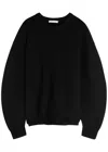 Helmut Lang Ribbed Wool-blend Jumper In Black