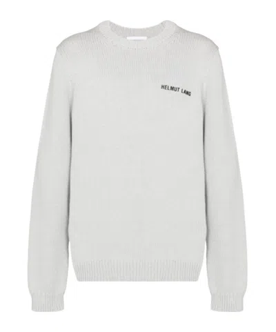 Helmut Lang Ribbed-knit Panelled Jumper In White