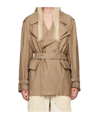 Helmut Lang Rider Long-sleeved Windbreaker In Nude