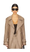 Helmut Lang Belted Rider Trench Coat In 浮木白