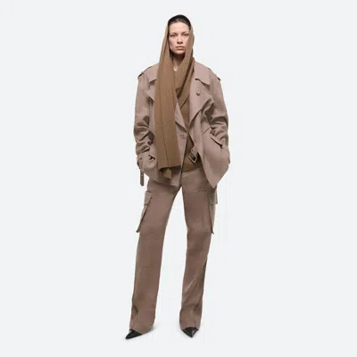 Helmut Lang Rider Trench Jacket In Driftwood