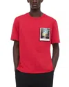 Helmut Lang Men's River Postcard T-shirt In Bordeaux
