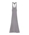 Helmut Lang Round Neck Sleeveless Dress In Gray