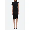Helmut Lang Viscose Dress With Unique Back Knot In Black - 001