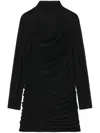 Helmut Lang Gerafftes Minikleid In Schwarz