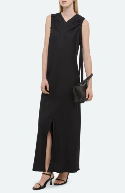 HELMUT LANG HELMUT LANG RUCHED SLEEVELESS MAXI DRESS