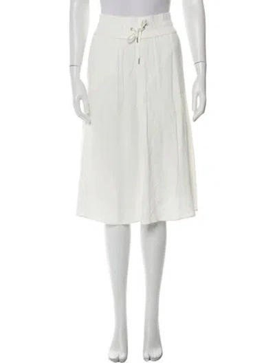 Pre-owned Helmut Lang Ruffle Embellishment Knee-length Skirt In White