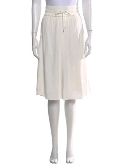 Pre-owned Helmut Lang Ruffle Embellishment Knee-length Skirt In White