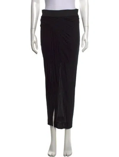Pre-owned Helmut Lang Ruffle Embellishment Long Skirt In Black
