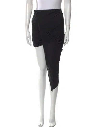 Pre-owned Helmut Lang Ruffle Embellishment Midi Length Skirt In Black