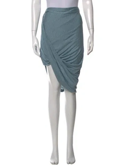 Pre-owned Helmut Lang Ruffle Embellishment Midi Length Skirt In Blue