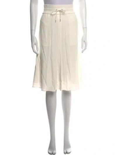 Pre-owned Helmut Lang Ruffle Embellishment Midi Length Skirt In Neutral