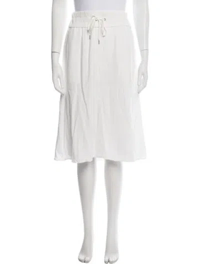 Pre-owned Helmut Lang Ruffle Embellishment Midi Length Skirt In Neutrals