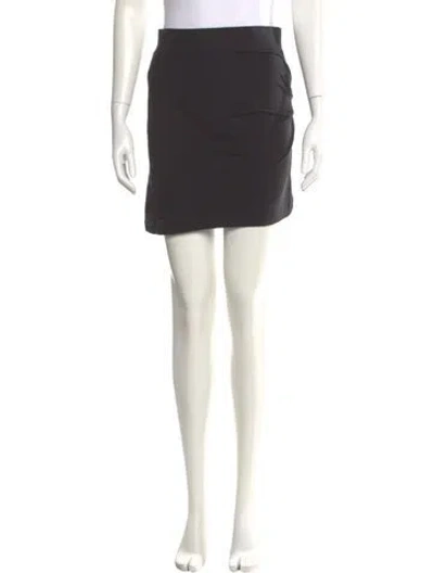 Pre-owned Helmut Lang Ruffle Embellishment Mini Skirt In Black