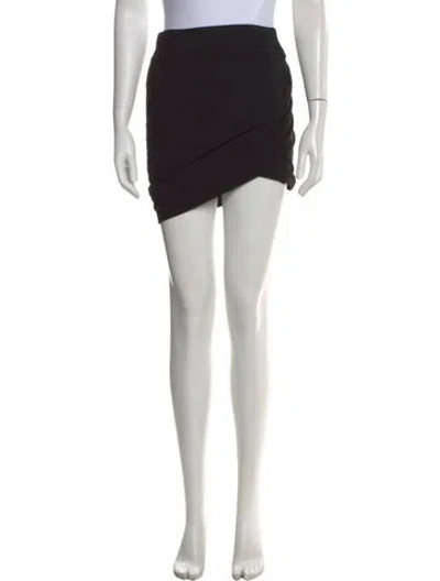 Pre-owned Helmut Lang Ruffle Embellishment Mini Skirt In Black