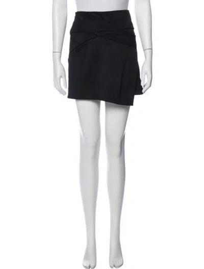Pre-owned Helmut Lang Ruffle Embellishment Mini Skirt In Black