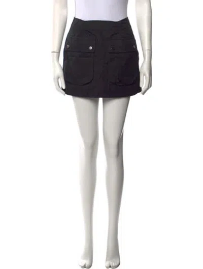 Pre-owned Helmut Lang Ruffle Embellishment Mini Skirt In Black