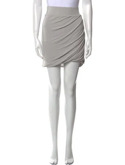 Pre-owned Helmut Lang Ruffle Embellishment Mini Skirt In Gray