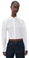 Helmut Lang Saddle Button Down Shirt White In White