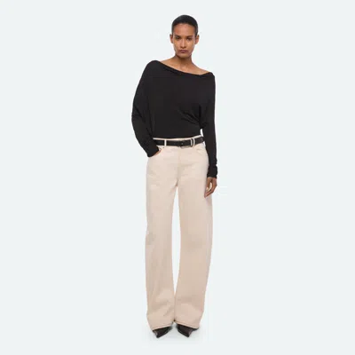 Helmut Lang Saddle Jeans In Ecru