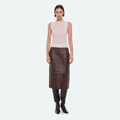 Helmut Lang Saddle Leather Skirt