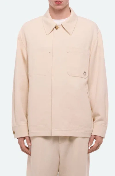 Helmut Lang Sailor Cotton Button-up Overshirt In Neutral