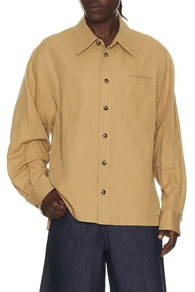 Helmut Lang Sailor Overshirt In Brown