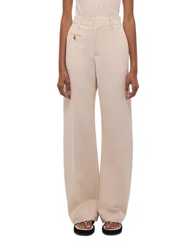 Helmut Lang Wide-leg Cotton Sailor Trousers In Brown