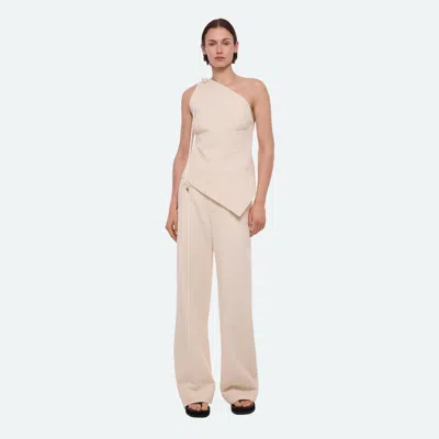 Helmut Lang Asymmetrical Sailor Top In Muslin
