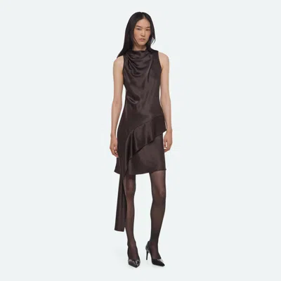 Helmut Lang Sash Dress In Brown