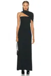 Helmut Lang Sash Maxi Dress In Black