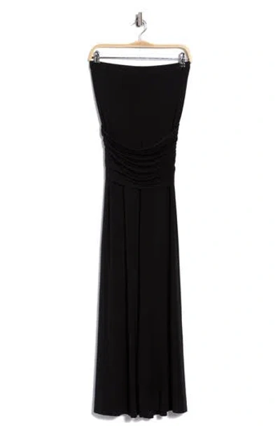 Helmut Lang Sash Strapless Maxi Dress In Black