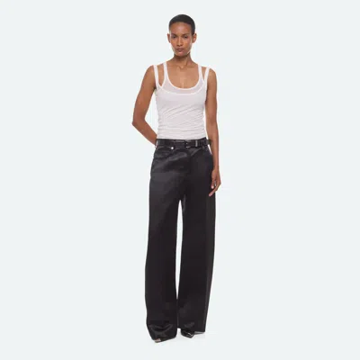 Helmut Lang Satin Five-pocket Trousers In Black