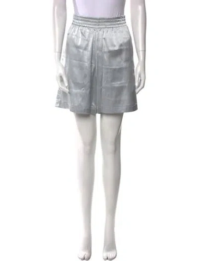 Pre-owned Helmut Lang Satin Knee-length Shorts In Blue