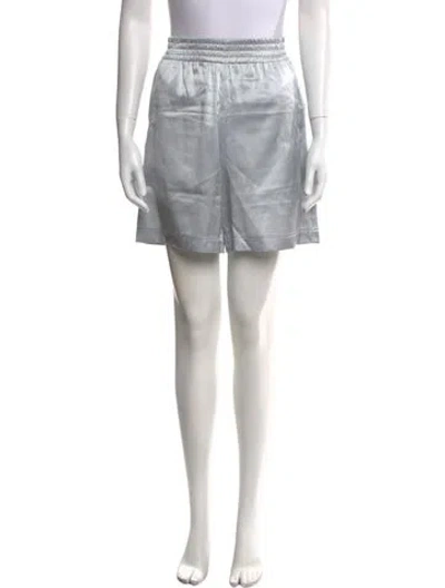 Pre-owned Helmut Lang Satin Mini Shorts In Blue