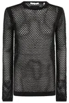 Helmut Lang Mesh Long Sleeve Top In Black