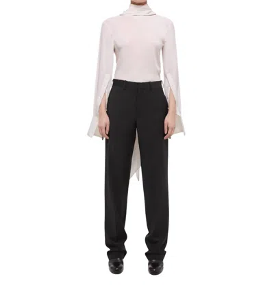 Helmut Lang Scarf Blouse In White