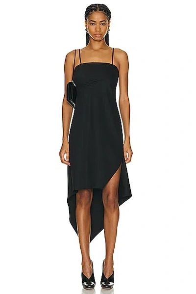 Helmut Lang Scarf Hem Dress In Black