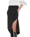 Helmut Lang Scarf Hem Virgin Wool Maxi Skirt In Black
