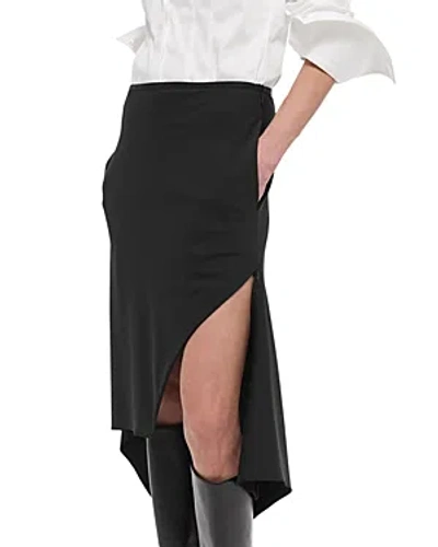 Helmut Lang Scarf Hem Skirt In Black